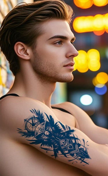 Tattoo au jagua de totem indien à la chouette