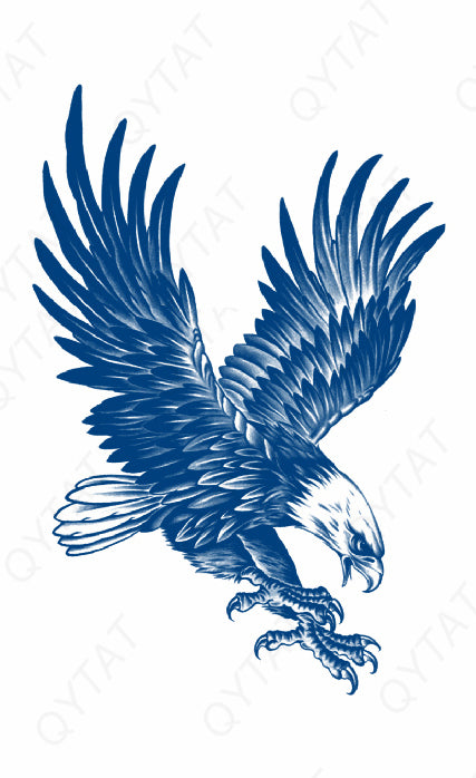 Tatouages au jagua aigle royal - Pouvoir autorité et clairvoyance