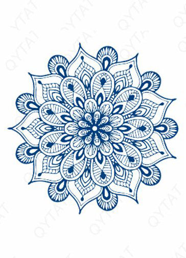 Plaquette de tatouage au jagua de Mandala - Taille moyenne