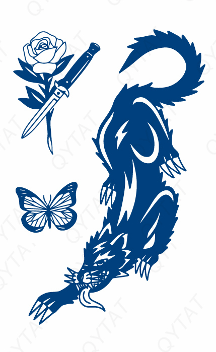 Tatouages au jagua de panthère féline