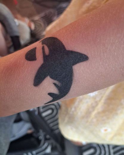 airbrush tattoo and stencil orca 5 cm