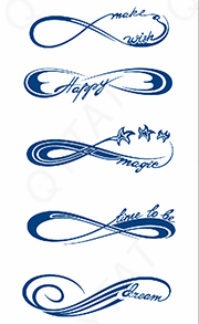 Tatouage au jagua 5 modèles d' infini