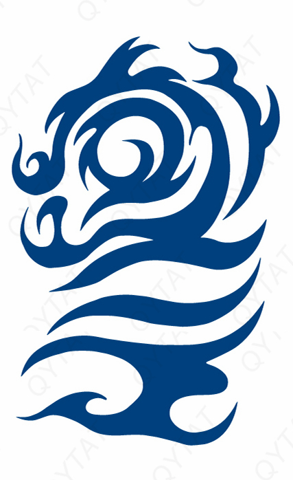 Tatouage au jagua style tribal forme arrondie - Force identité et esthétique