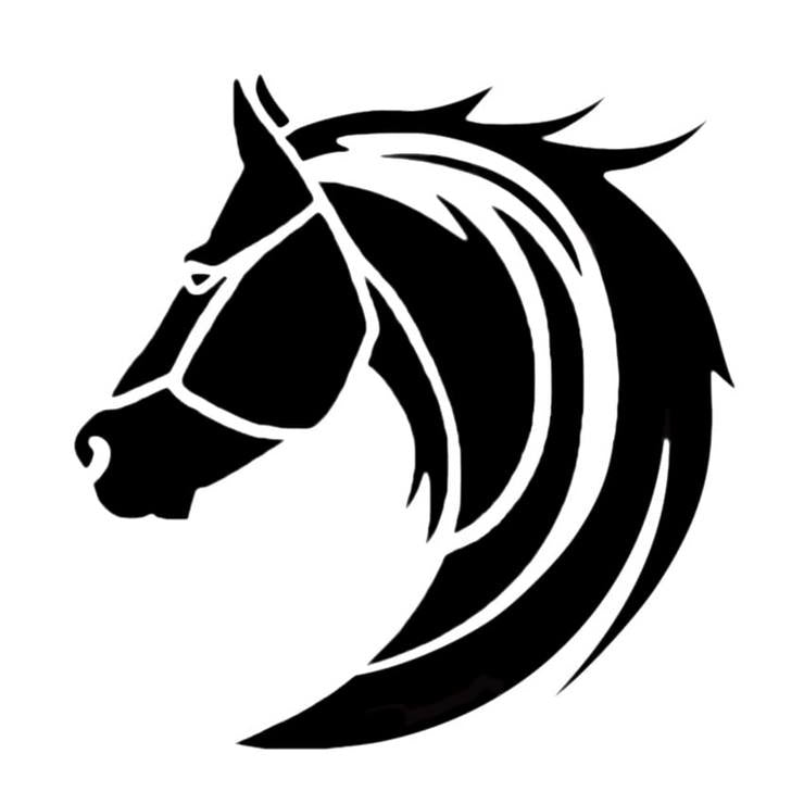 Pochoir tête de cheval taille moyenne