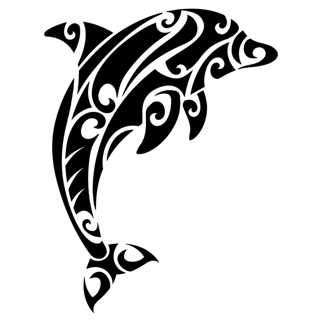 Pochoir dauphin moyen 1 taille moyenne