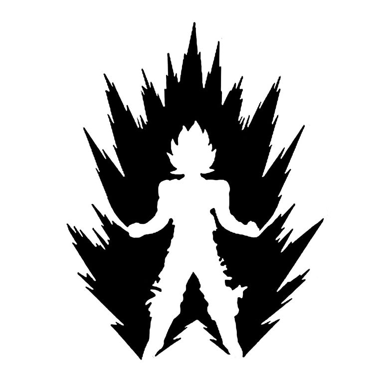 Pochoir Goku super Saîan 1 taille moyenne