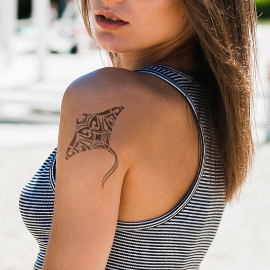 Pochoir raie manta style Maori taille moyenne