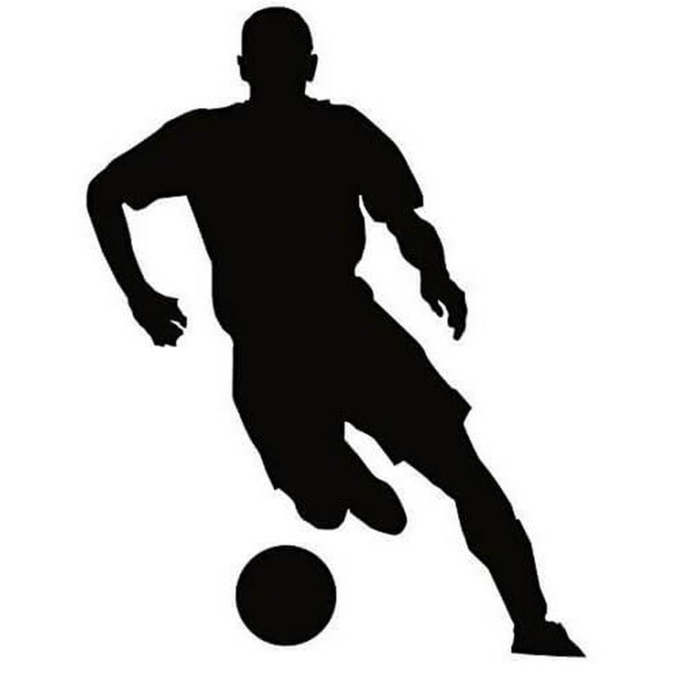 Pochoir footballeur drible - taille moyenne