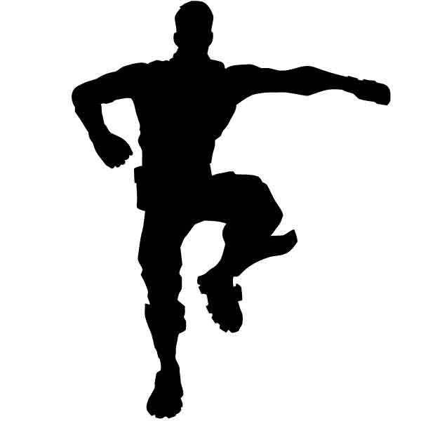 Pochoir danse fortnite taille moyenne