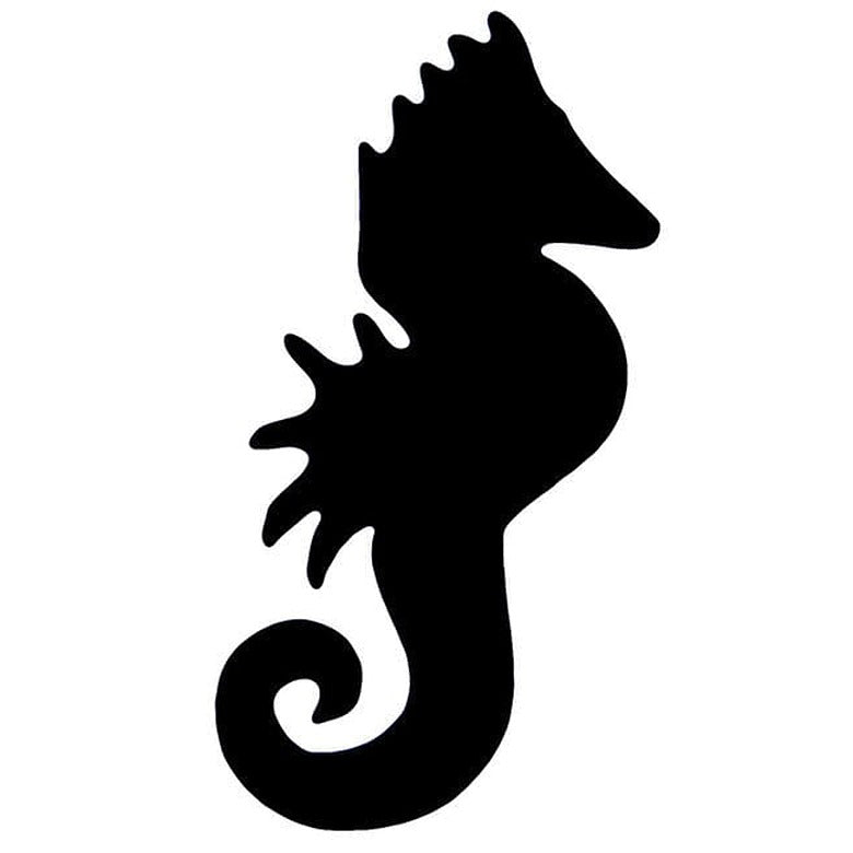 Pochoir Hippocampe mini modèle 4cm
