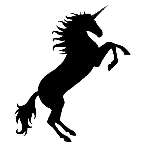 Pochoir licorne fougueuse