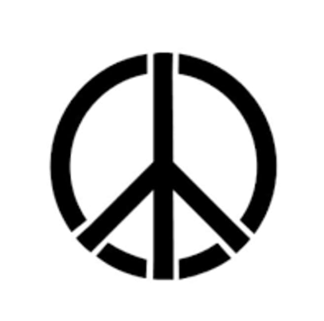 Pochoir Peace & Love modèle 5cm