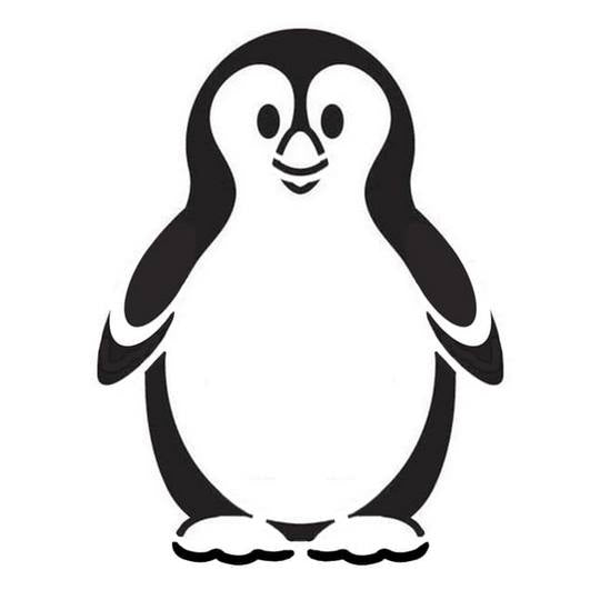 Pochoir Pingouin tattoo éphémère aérographe