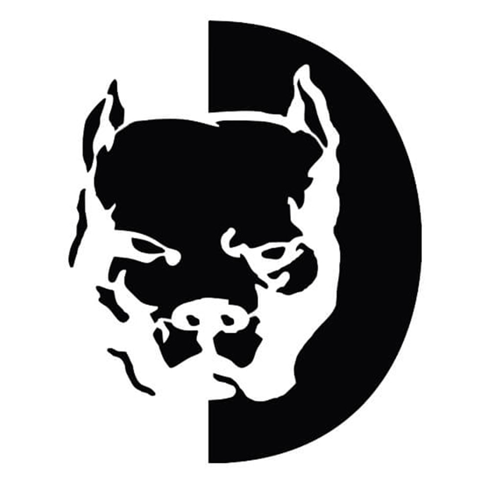 Pochoir pitbull pour tattoo taille moyenne