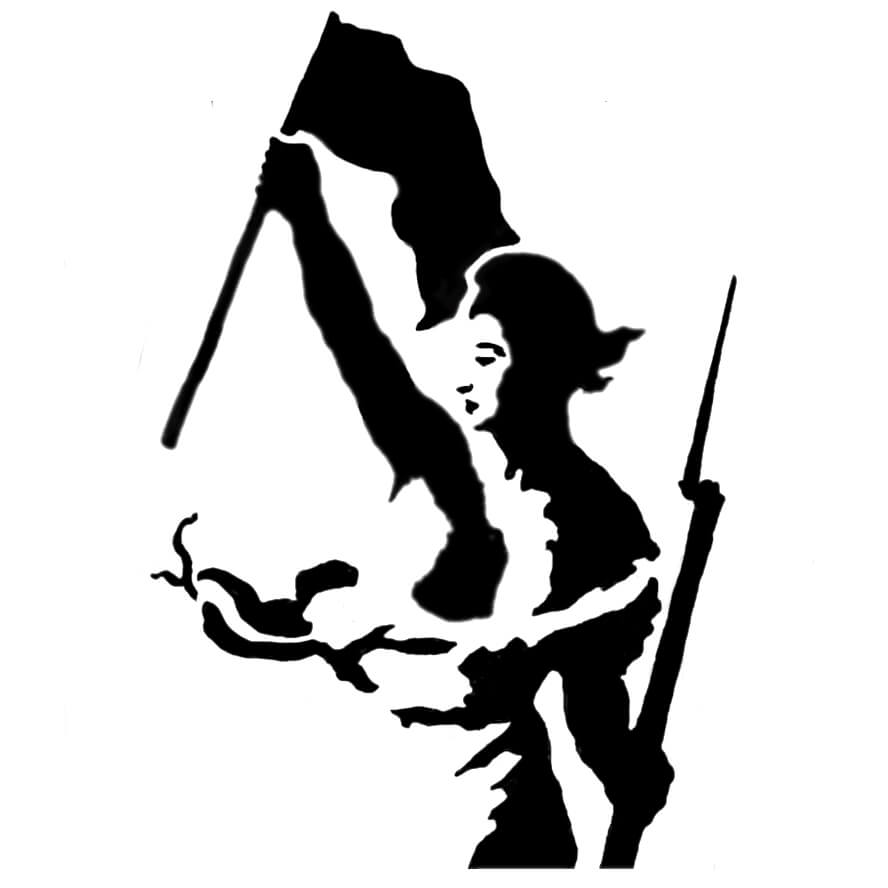 Pochoir la liberté guidant le peuple