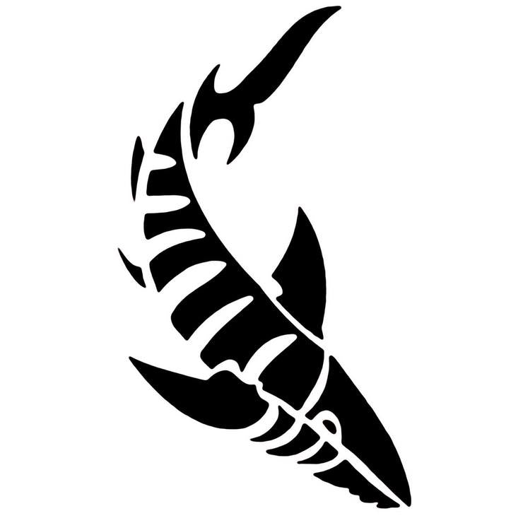 Pochoir requin - Modèle taille moyenne
