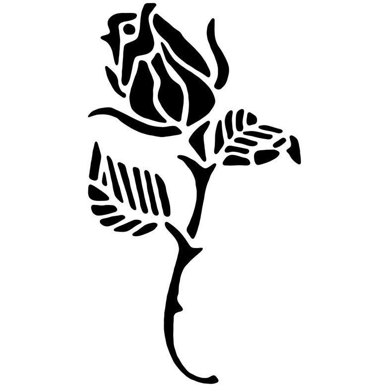 Pochoir Rose pour tattoo éphémère à l'aérographe