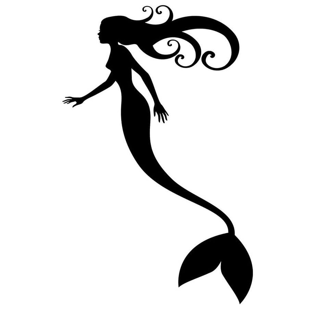 Pochoir sirène 3 pour tatouage temporaire