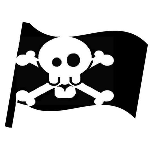 Pochoir Drapeau pirate taille 5cm