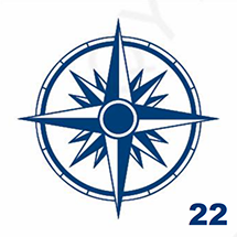 Jagua petite taille - Rose des vents, compas boussole