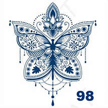 Jagua petite taille - Papillon décoré