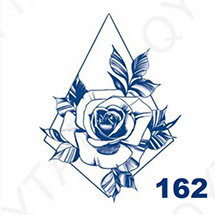 Jagua petite taille - Déco avec une rose dans un losange