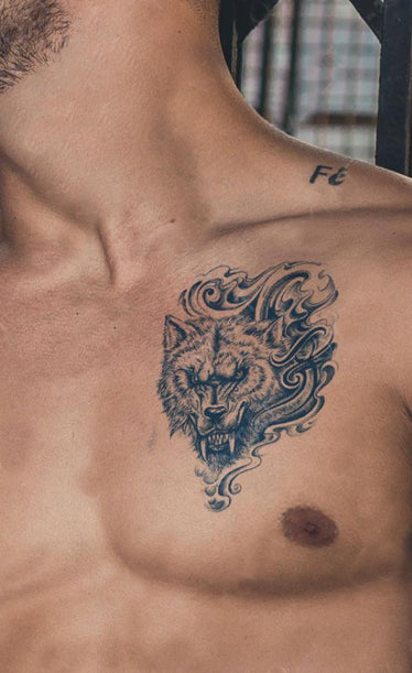 Tatouage au jagua Loup-Garou furieux - Pulsions de transformation et suranimalité