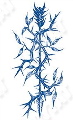 Tatouage au jagua de flèche épineuse - Douleur détermination et résilience