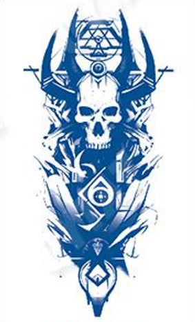 Jagua Tattoo Totem tête de mort cornue