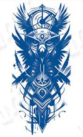 Tattoo au jagua de totem indien à la chouette