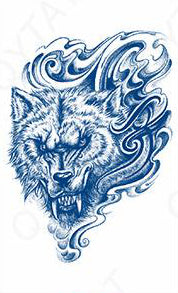 Tatouage au jagua Loup-Garou furieux