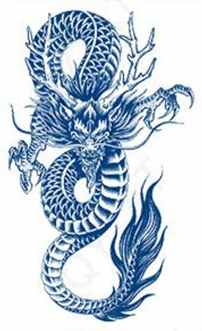 Tatouage au jagua de Dragon maléfique