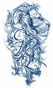 Tatouages semi-permanent au Jagua de Lion - Force noblesse et fierté