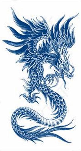 Tattoo de dragon XL- Animal mythologique - Harmonie sagesse et mythologie