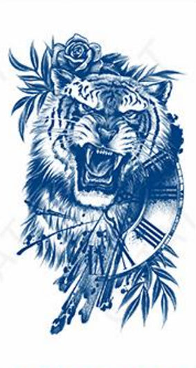 Tattoo de tête de tigre - Puissance furtivité naturelle et sensualité