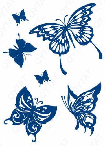 Plaquette de tatouage au jagua de papillons - taille moyenne