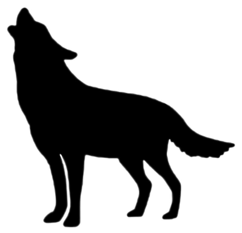 Pochoir Chien Loup taille moyenne