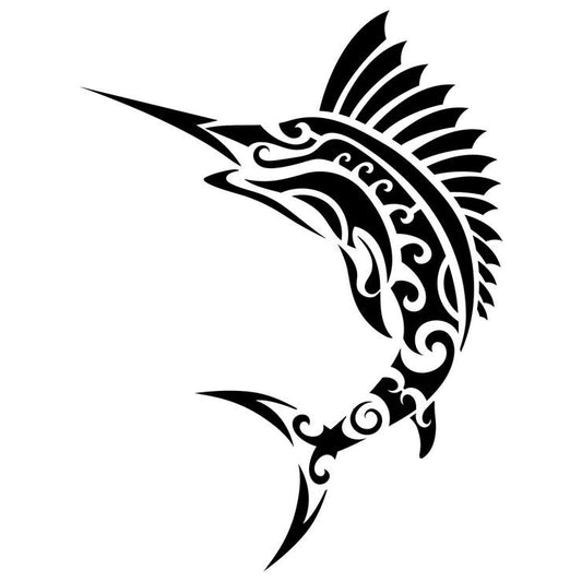 Pochoir Espadon style Maori taille moyenne