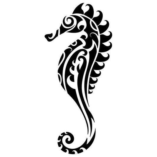Pochoir Hippocampe style Maori