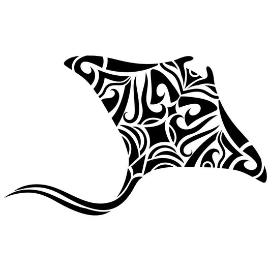 Pochoir raie manta style Maori taille moyenne