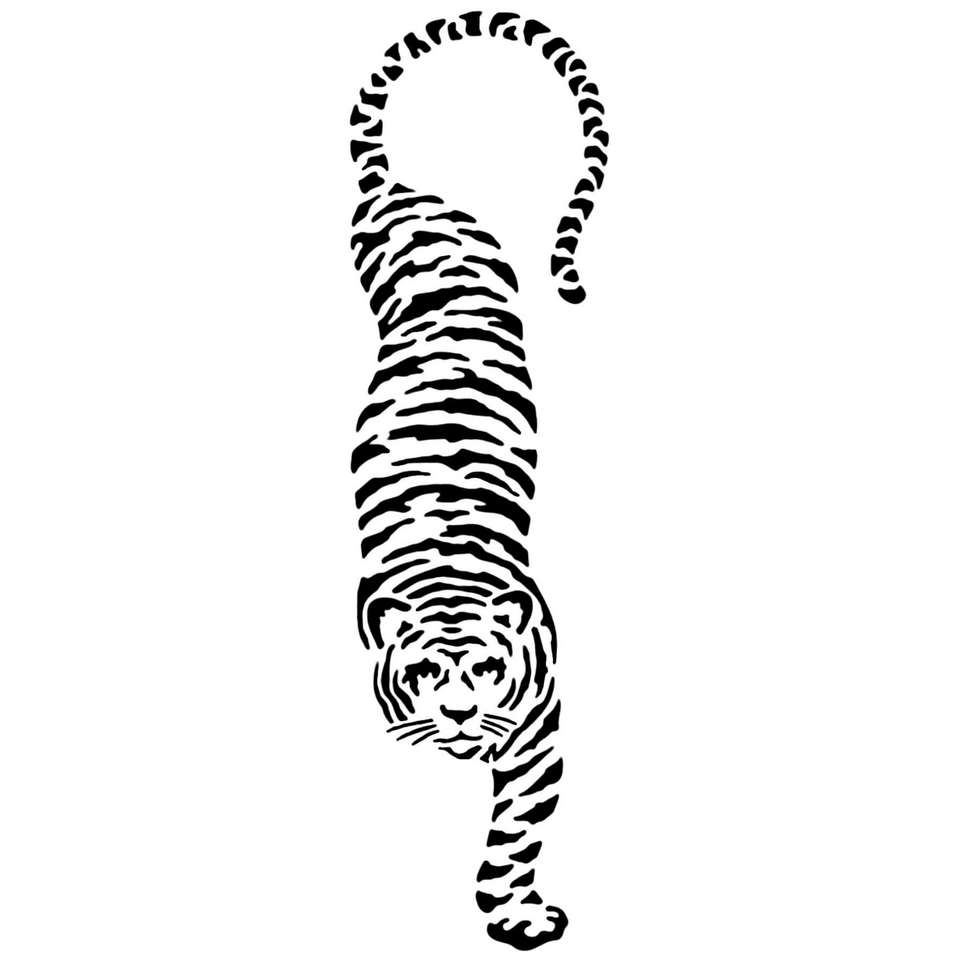 Pochoir du tigre 14cm pour tattoo aérographe